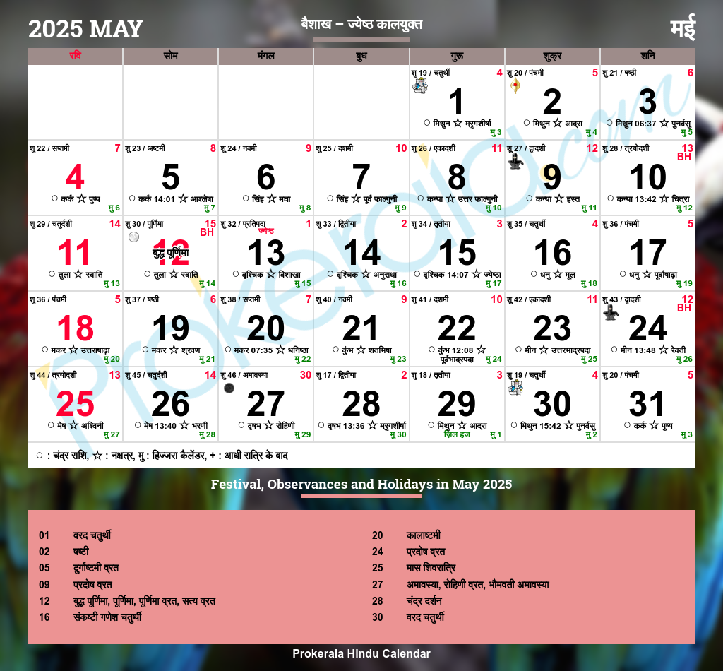 Auspicious Days In May 2026 As Per Hindu Calendar