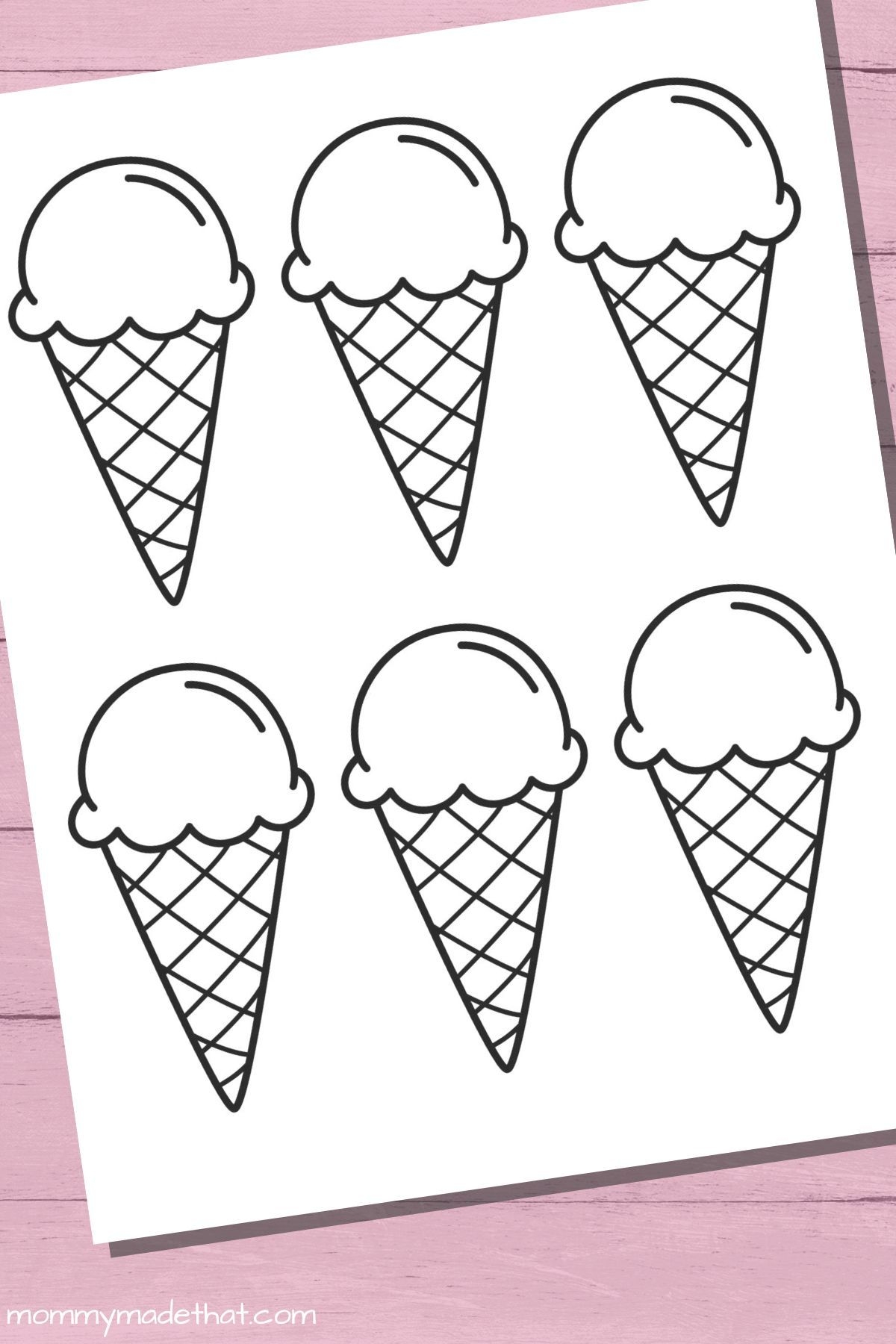 Ice Cream Cone Template Tims Printables Worksheets Library