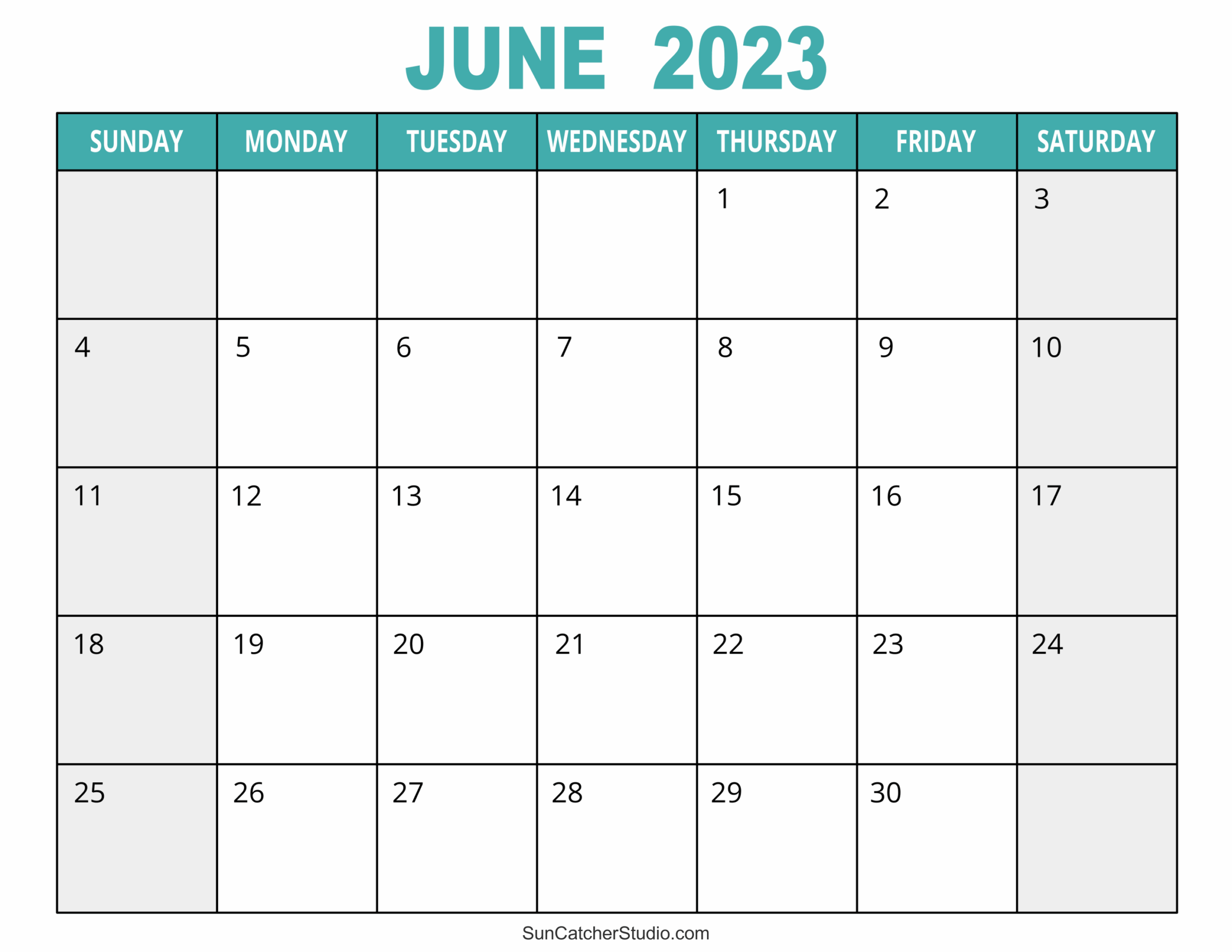 June 2023 Calendar Free Printable Free Printables Monograms 
