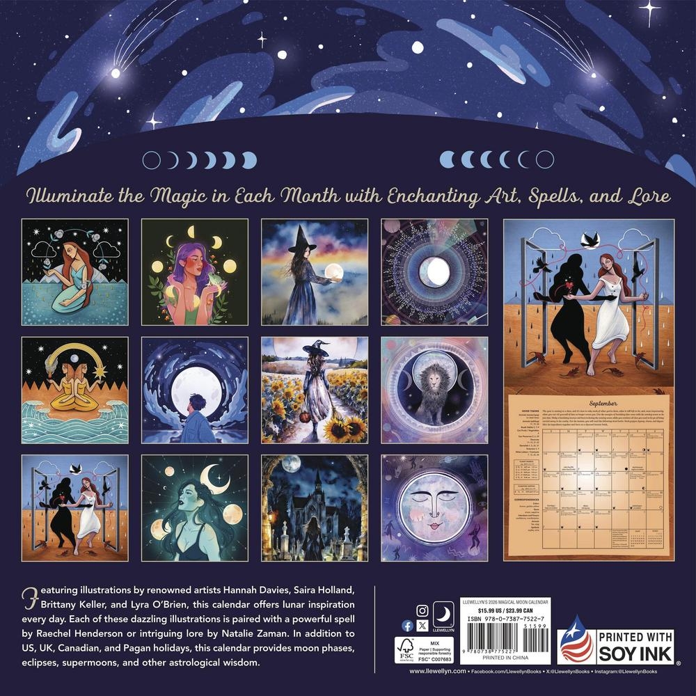Llewellyn s 2026 Magical Moon Calendar Llewellyn Worldwide Ltd 