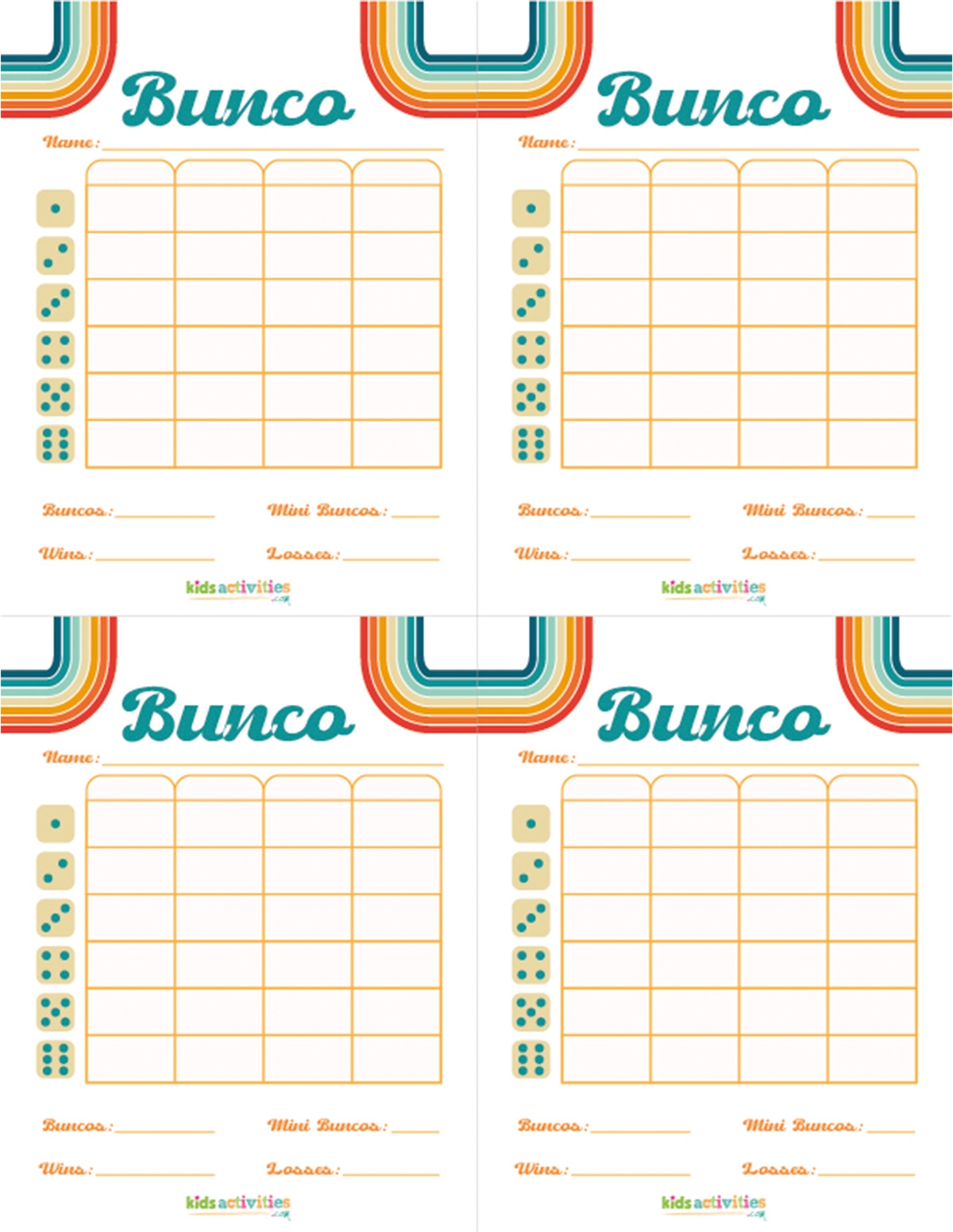 Make A Bunco Party Box With Free Printable Bunco Score Sheets 