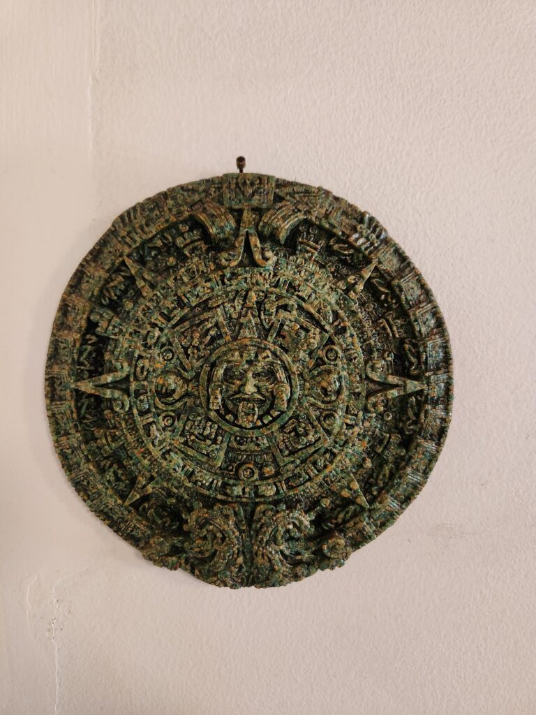 Malachite Aztec Calendar A Beautiful Vintage Piece That Exudes 