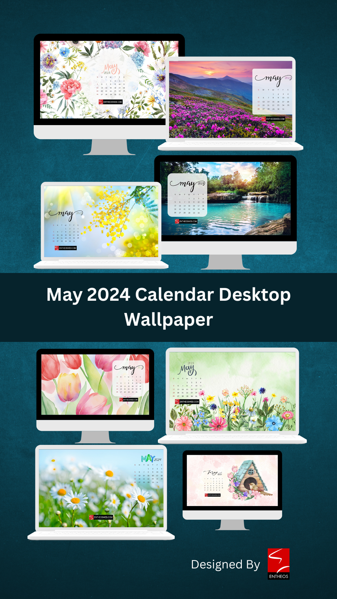May Desktop Wallpaper Calendar 2026
