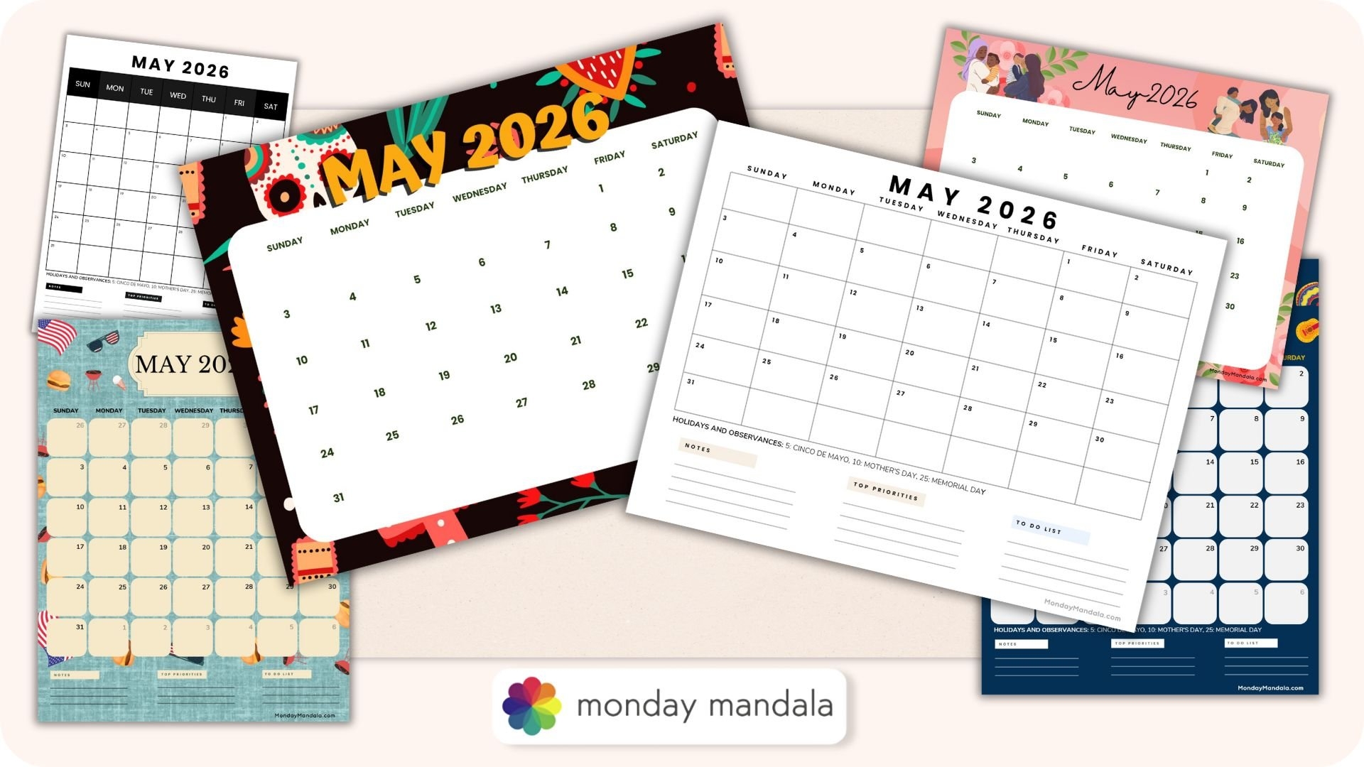 May 2026 Calendar Weekdays Only