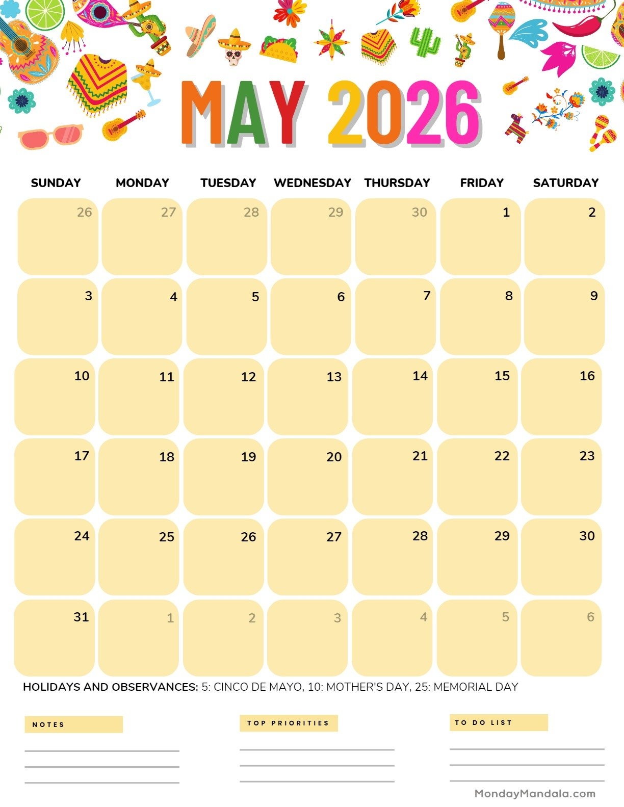 May Social Calendar 2026