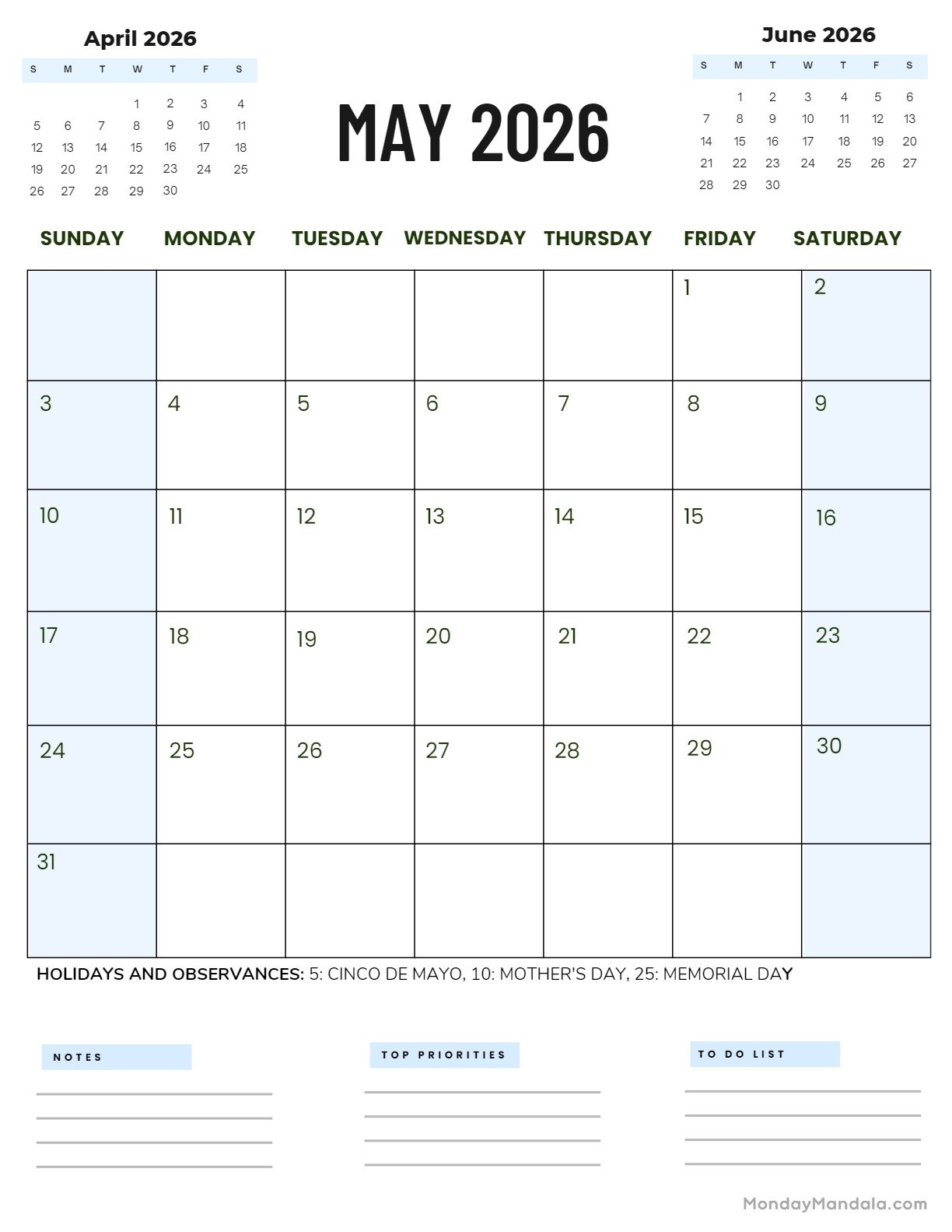 May 2026 Calendars 52 Free PDF Printables 
