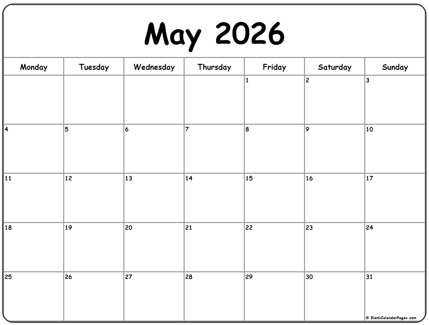 May 2026 Fun Calendar