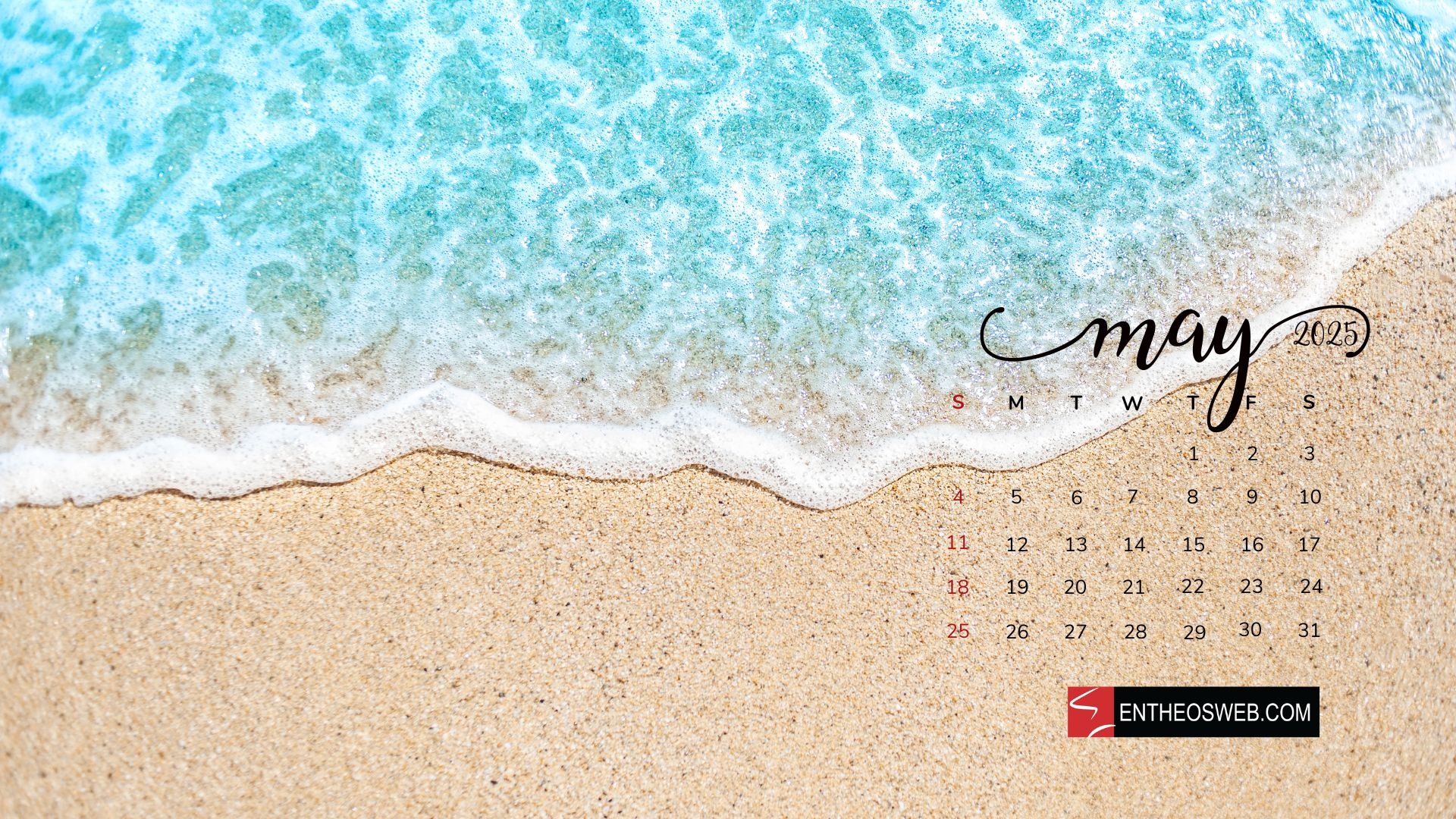 May Desktop Calendar Wallpaper 2026