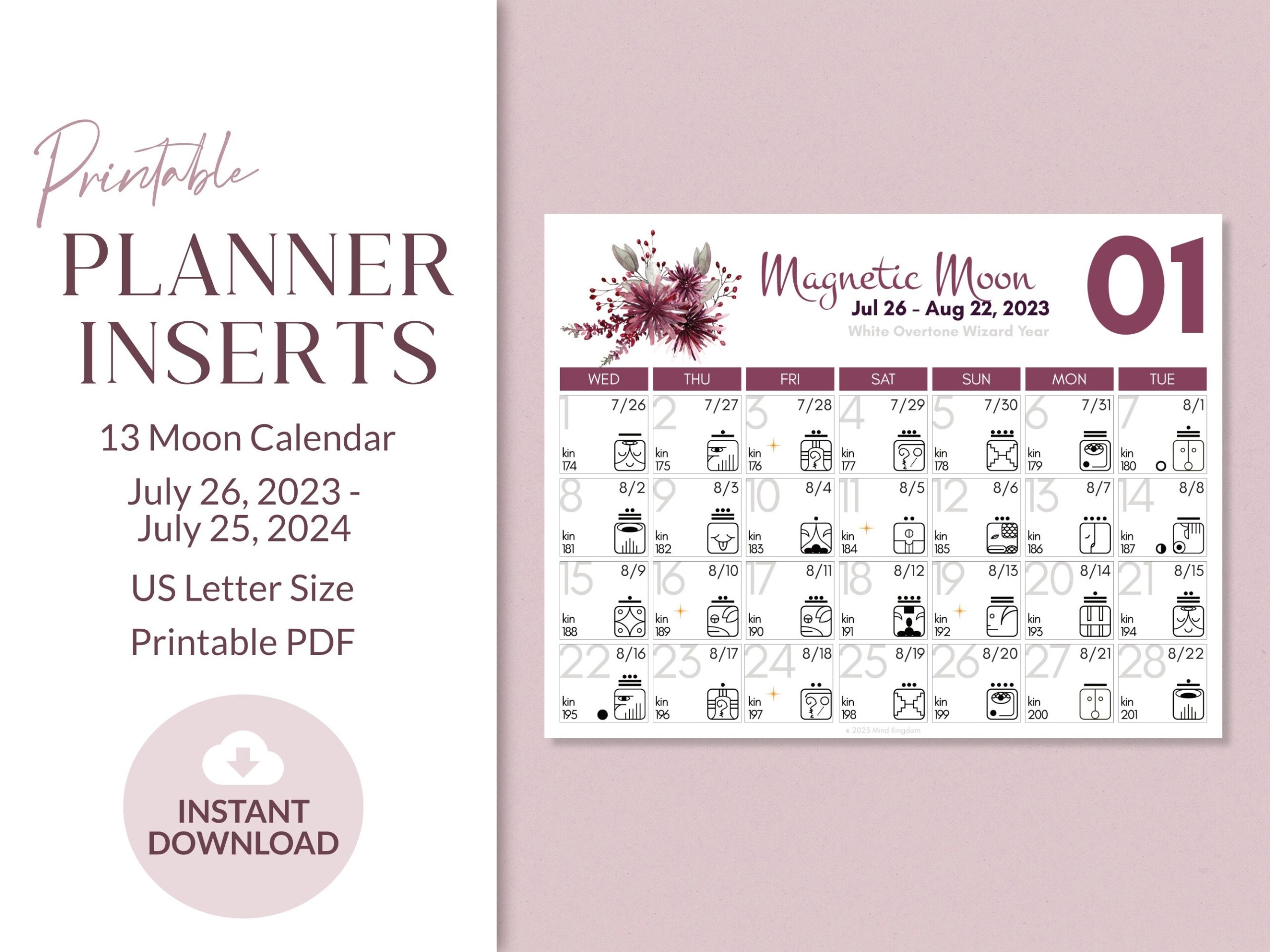 Mayan Calendar 13 Month 2025 Etsy