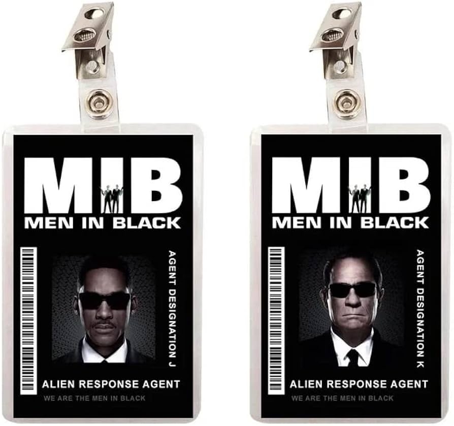 MIB Agent K U0026 J ID Set Of 2 ID Badges