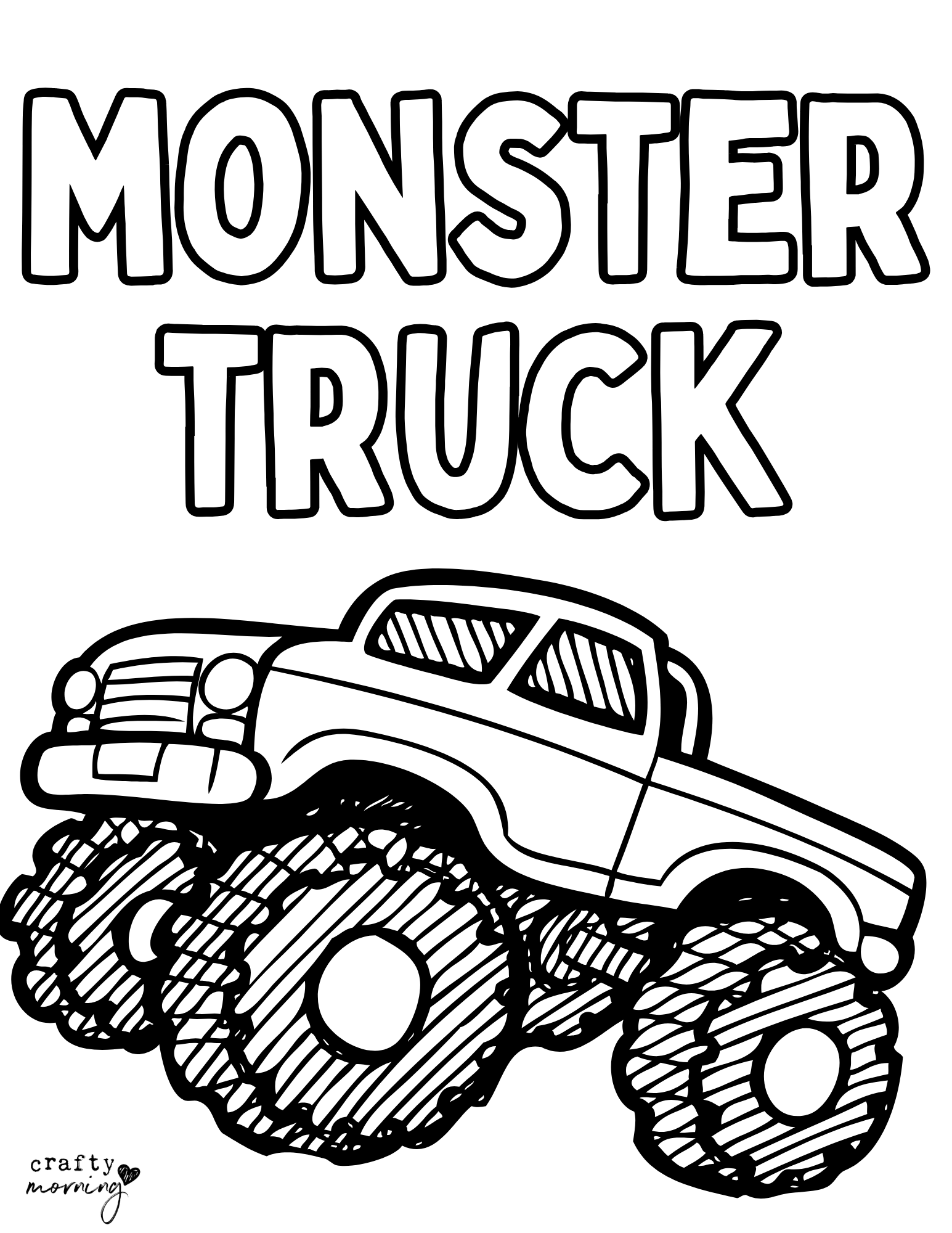 Free Printable Coloring Pages Monster Trucks
