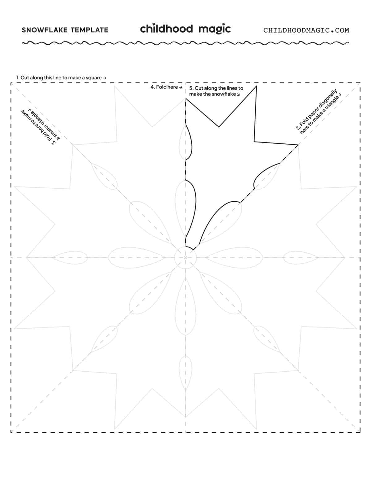 Free Snowflake Template Printable