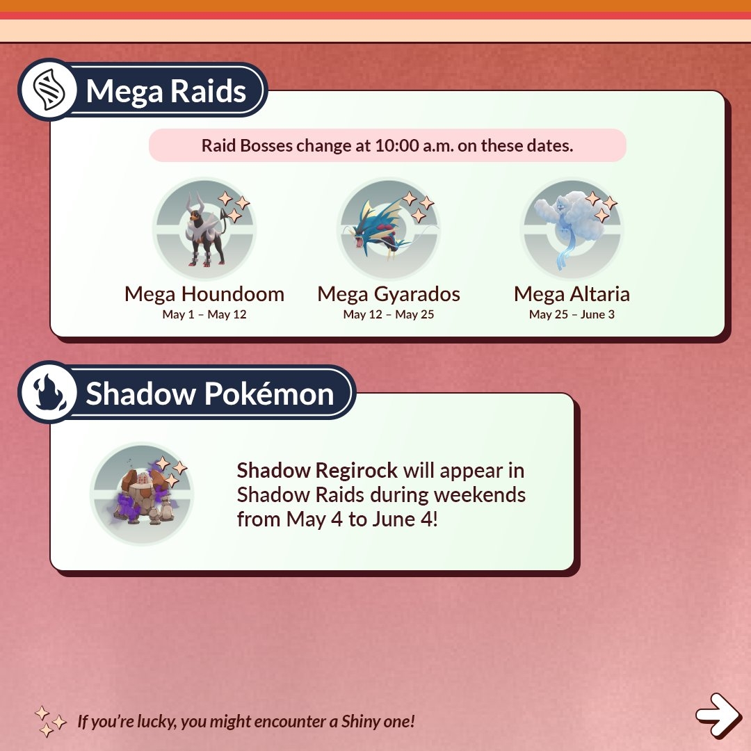 Pokemon Go Raid Calendar May 2026