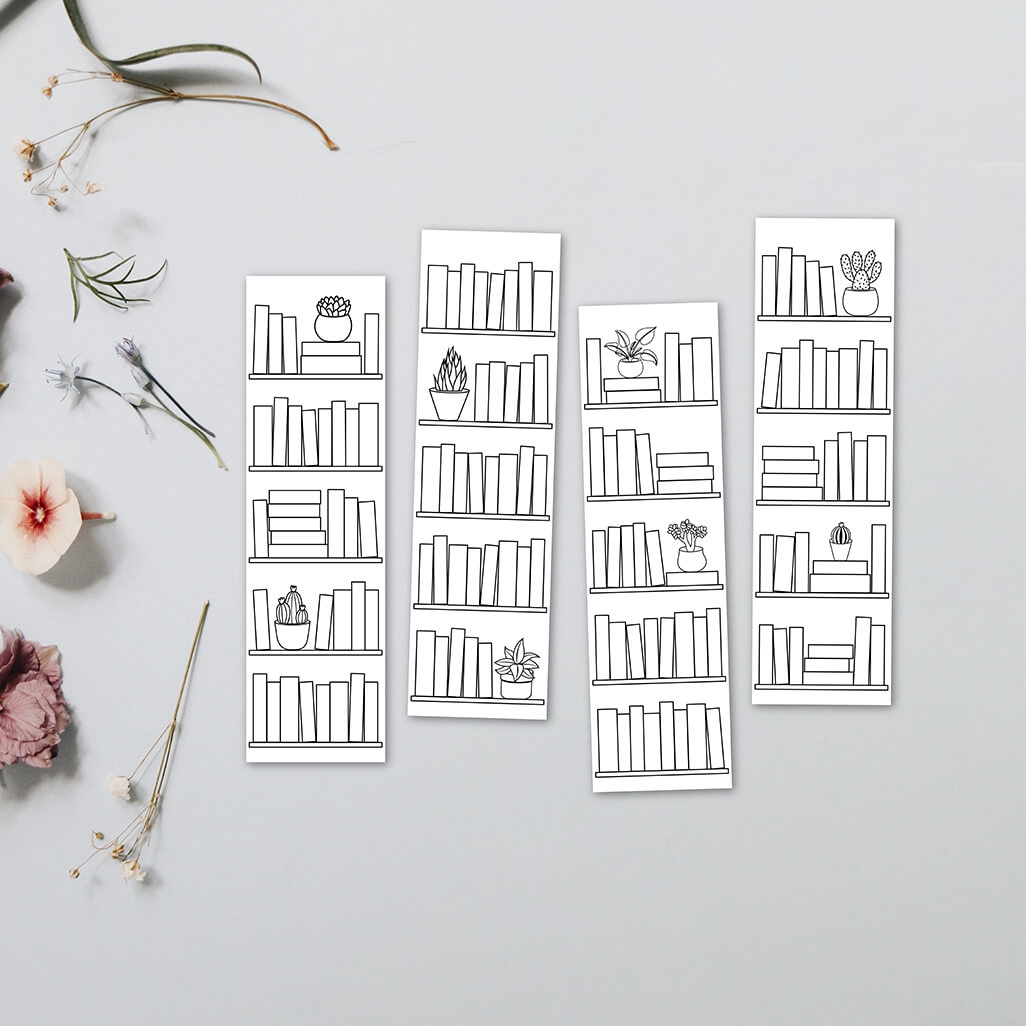 Blank Bookshelf Printable Free