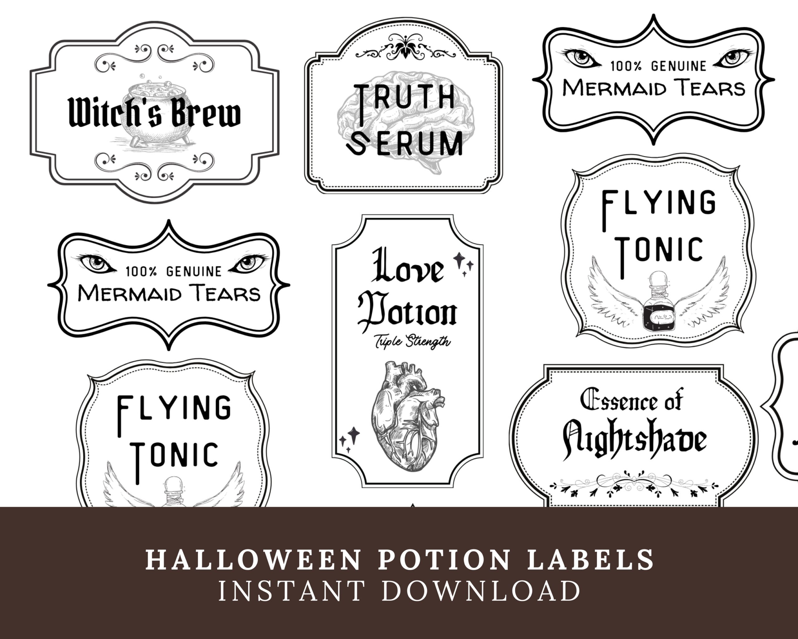 Free Printable Potion Labels
