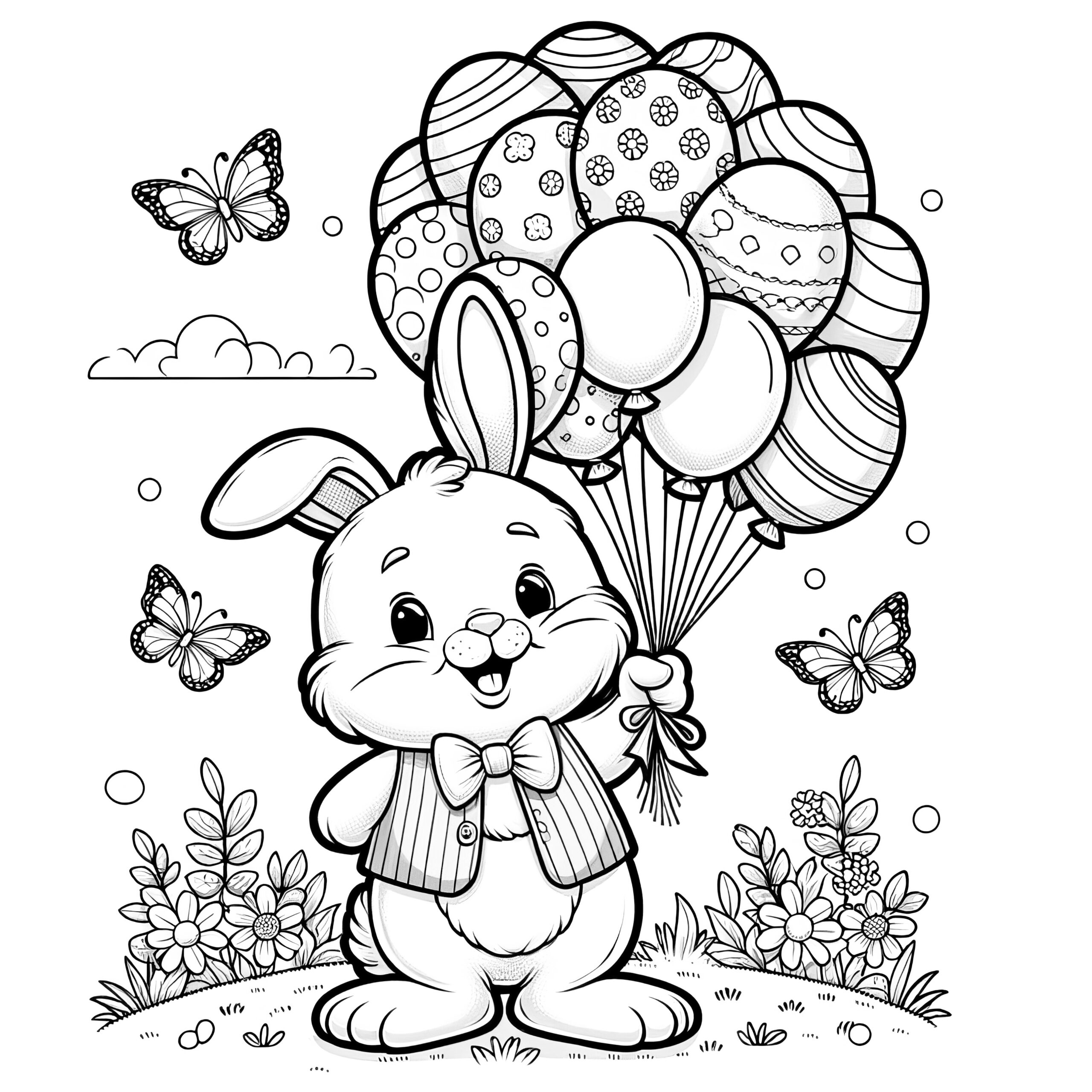 Free Printable Easter Bunny Coloring Pages
