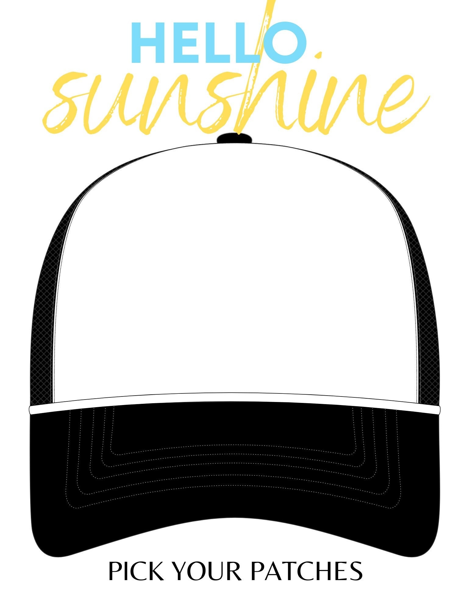 Trucker Hat Design Template Design Patch Layout Printable Etsy Australia