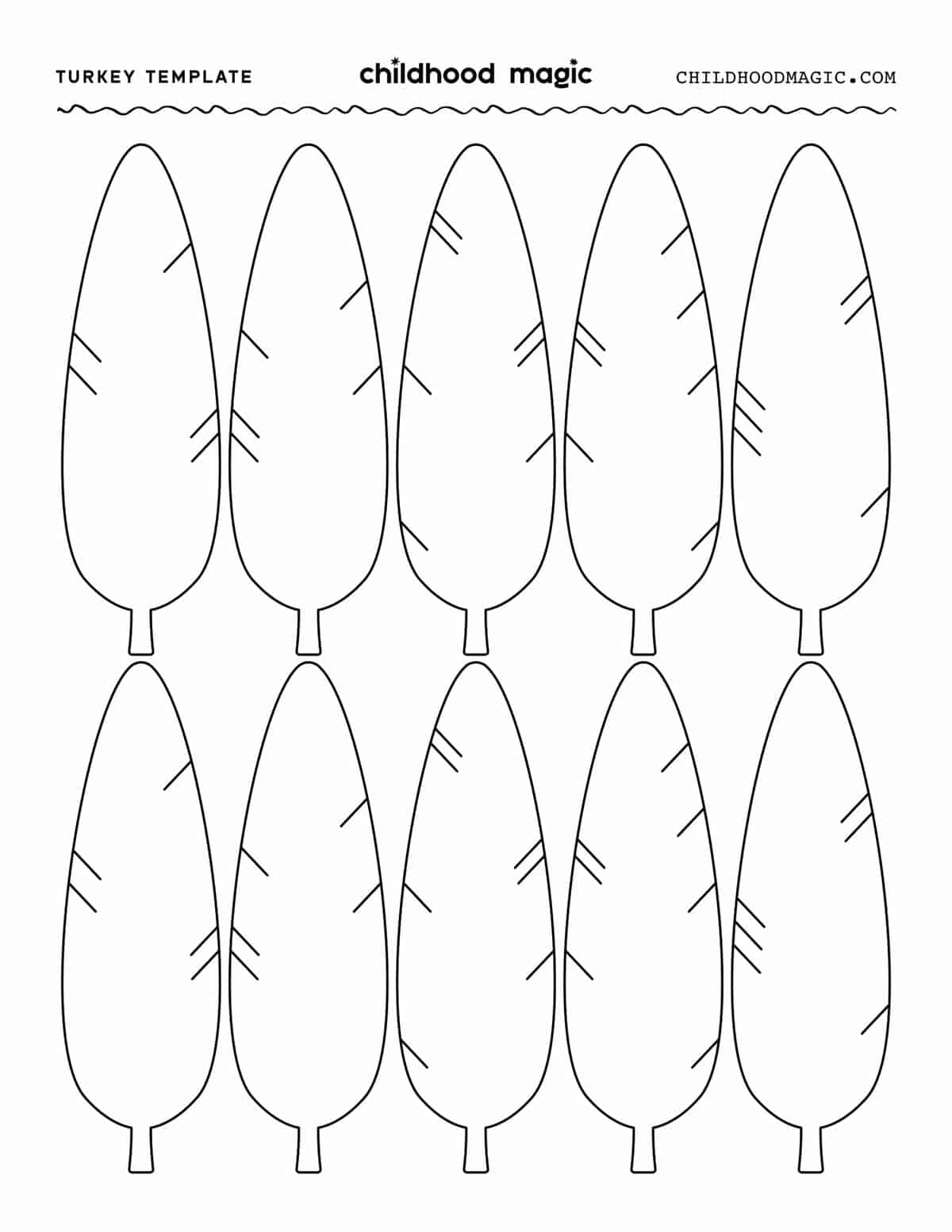 Turkey Template Free Printable